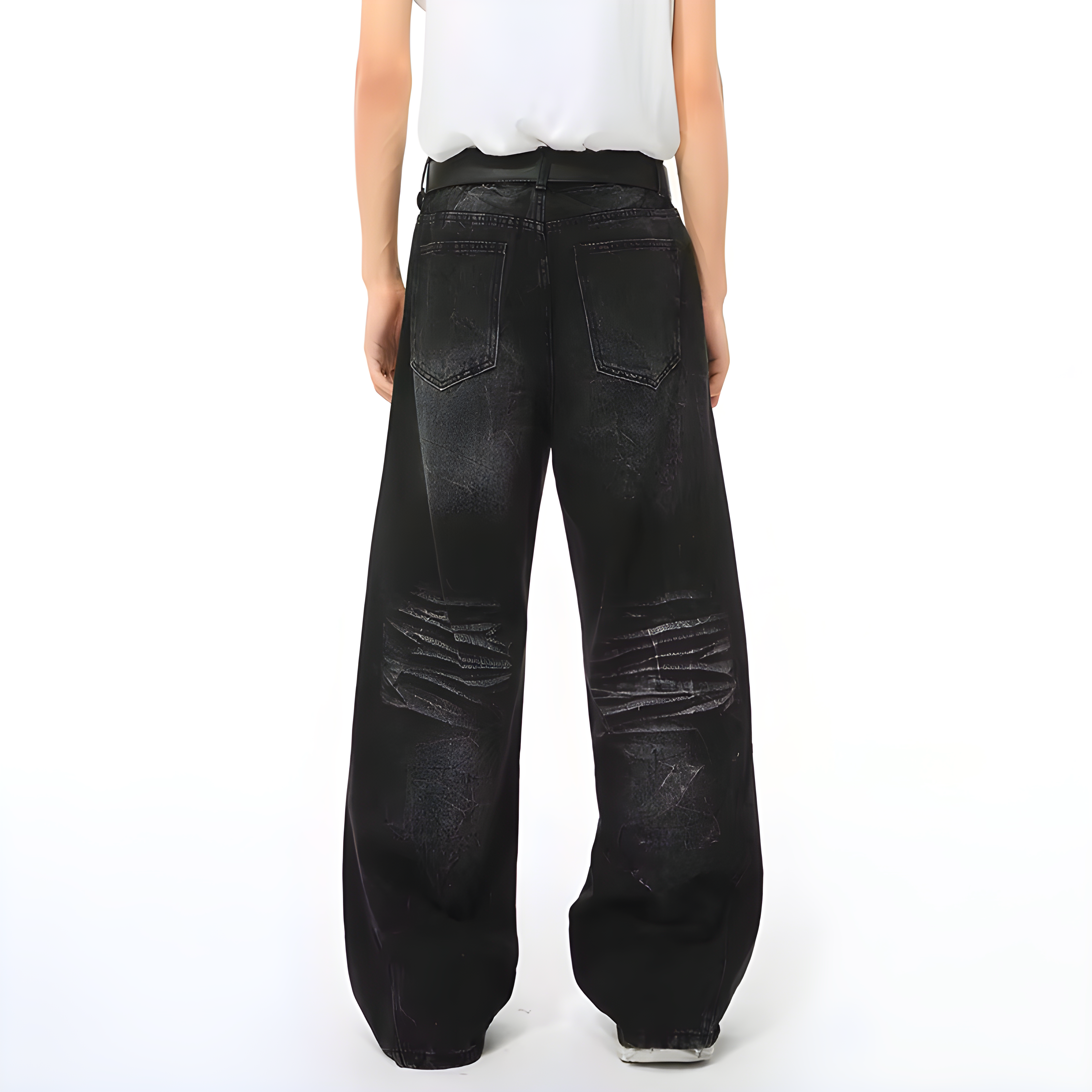 "Velyx" - Baggy Jeans - Black Washed-Out