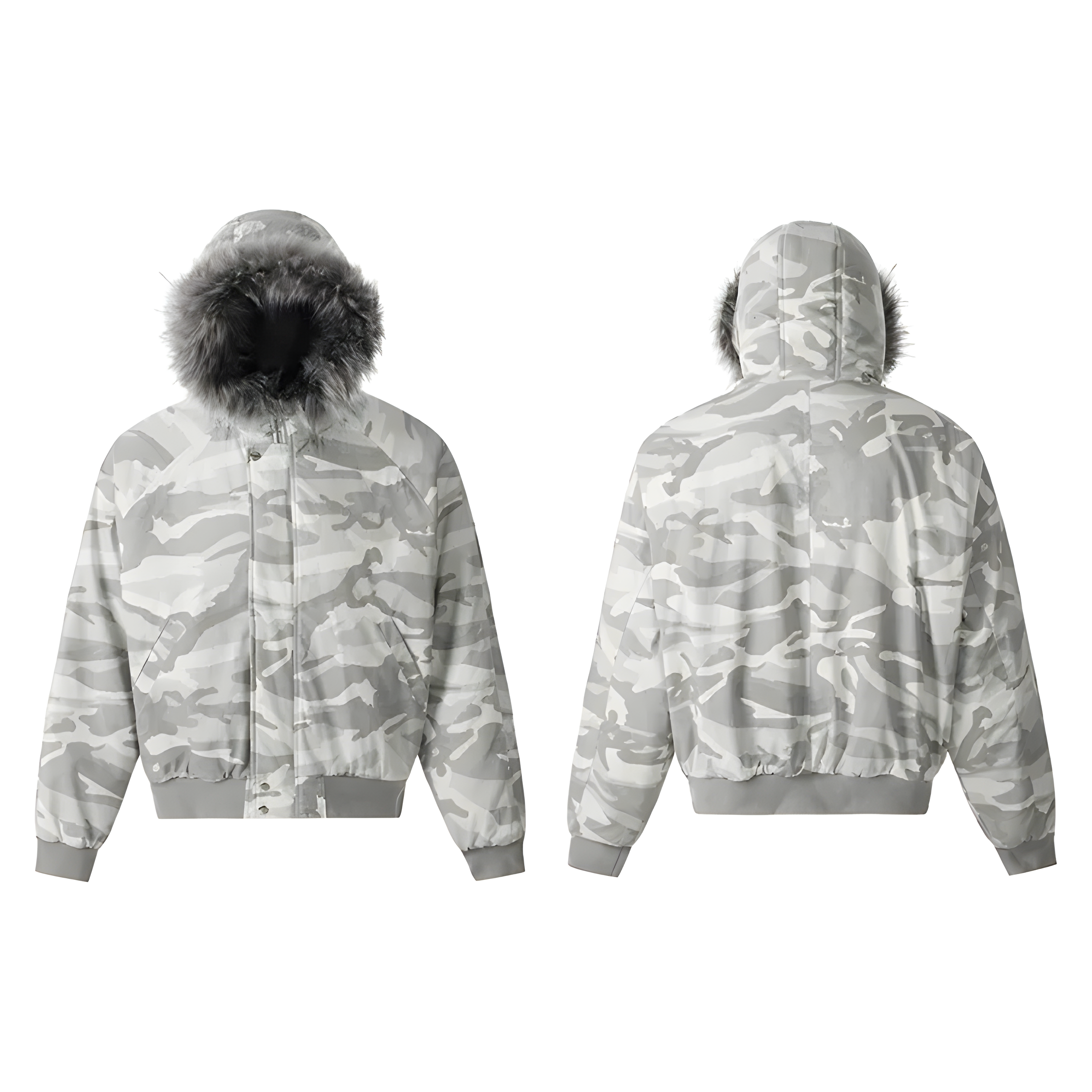 "Valnor" - Padded Jacket Fur - Millitary