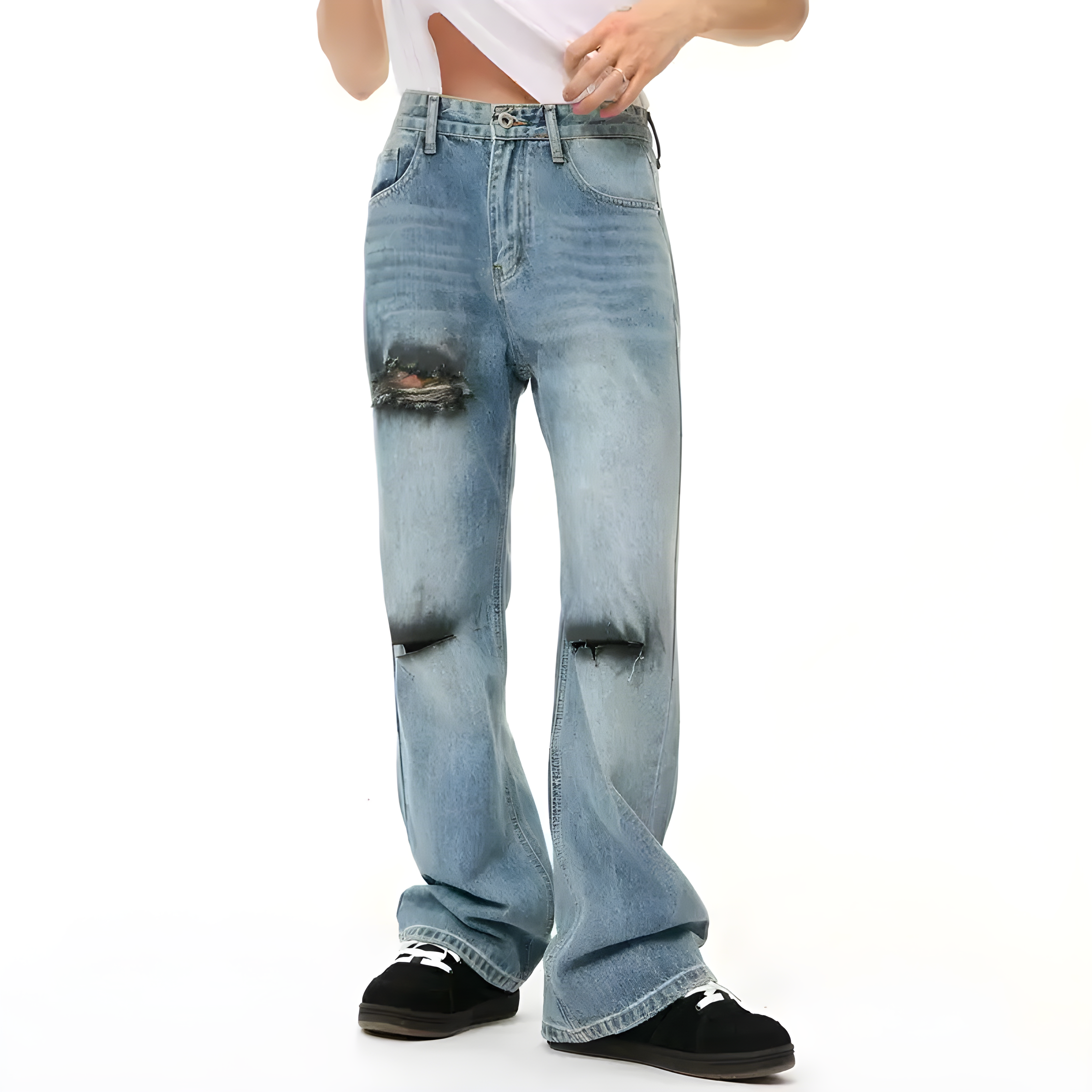 "Pyrixis" - Regular Jeans - Classic Destroy Jeans