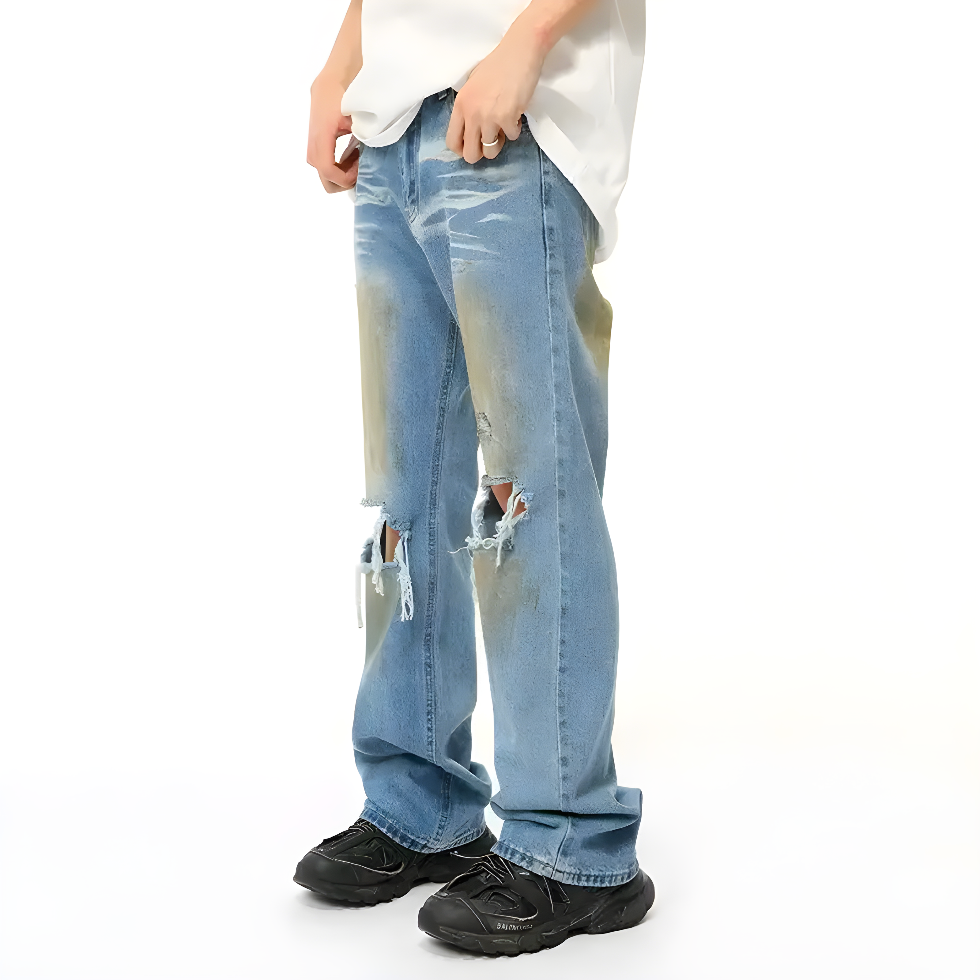 "Zantrix" - Regular Jeans - Washed & Destroy