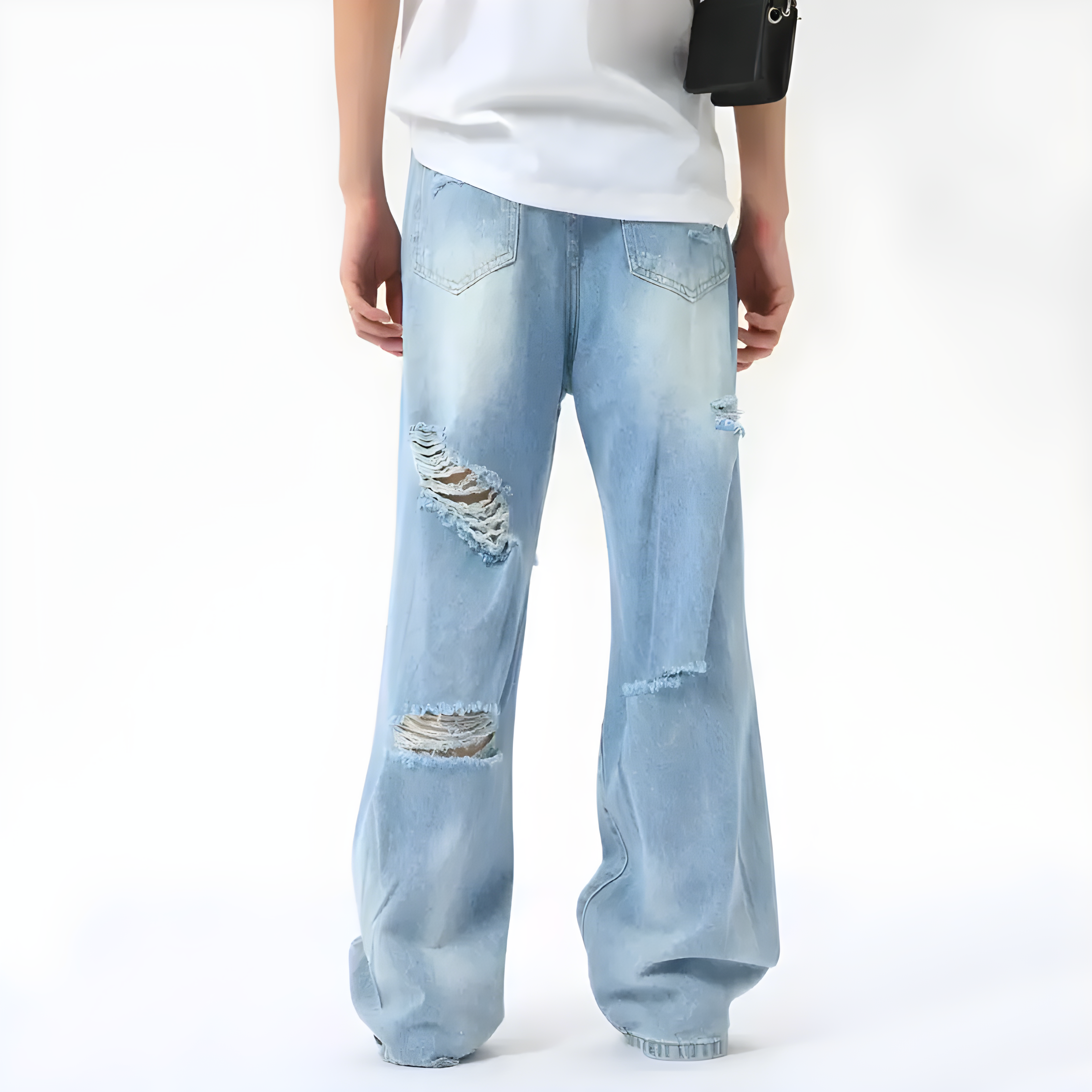 "Valdor" - Relaxed Fit Jeans - Destroy & Distressed Denim