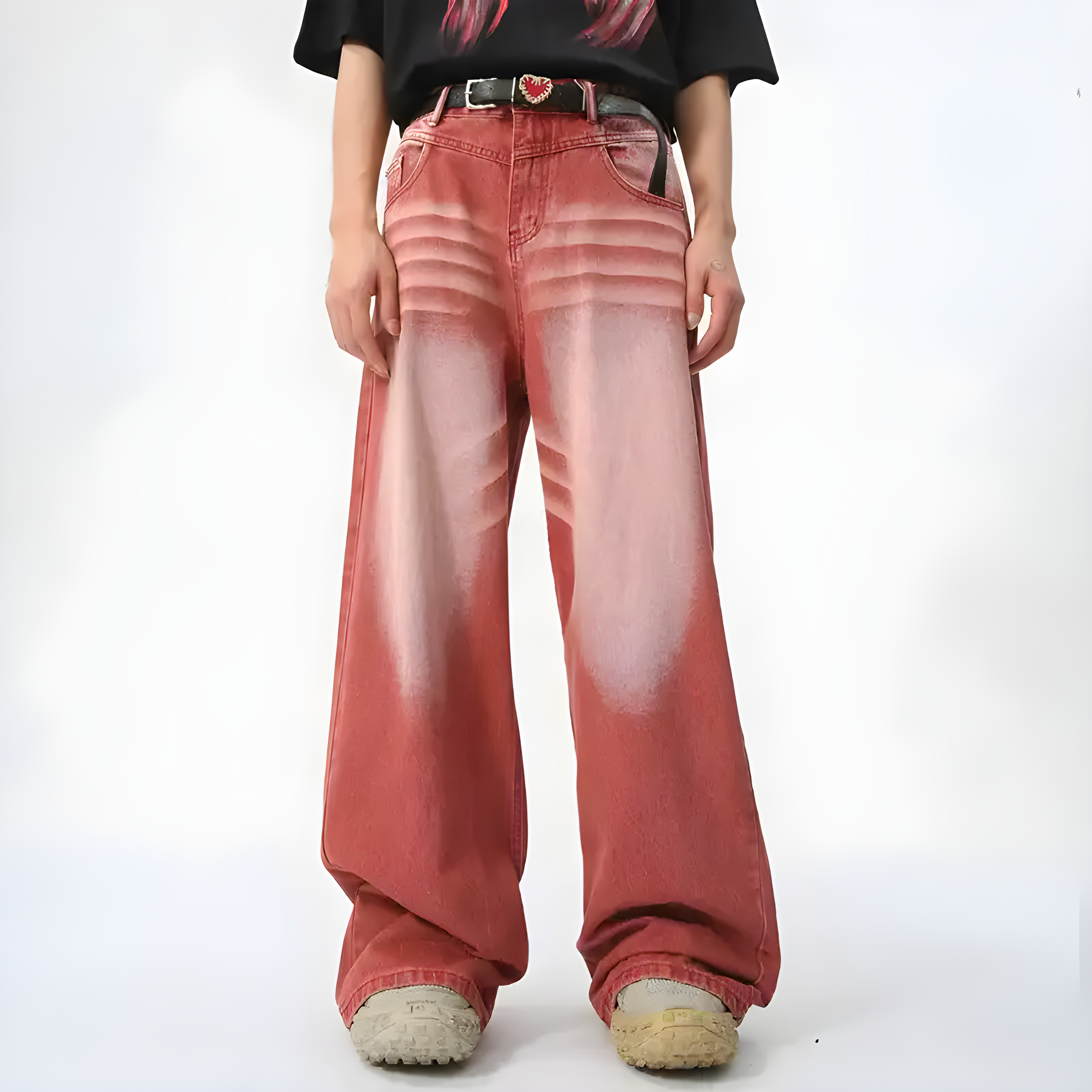 "Arionyx" - Baggy Jeans - Corail