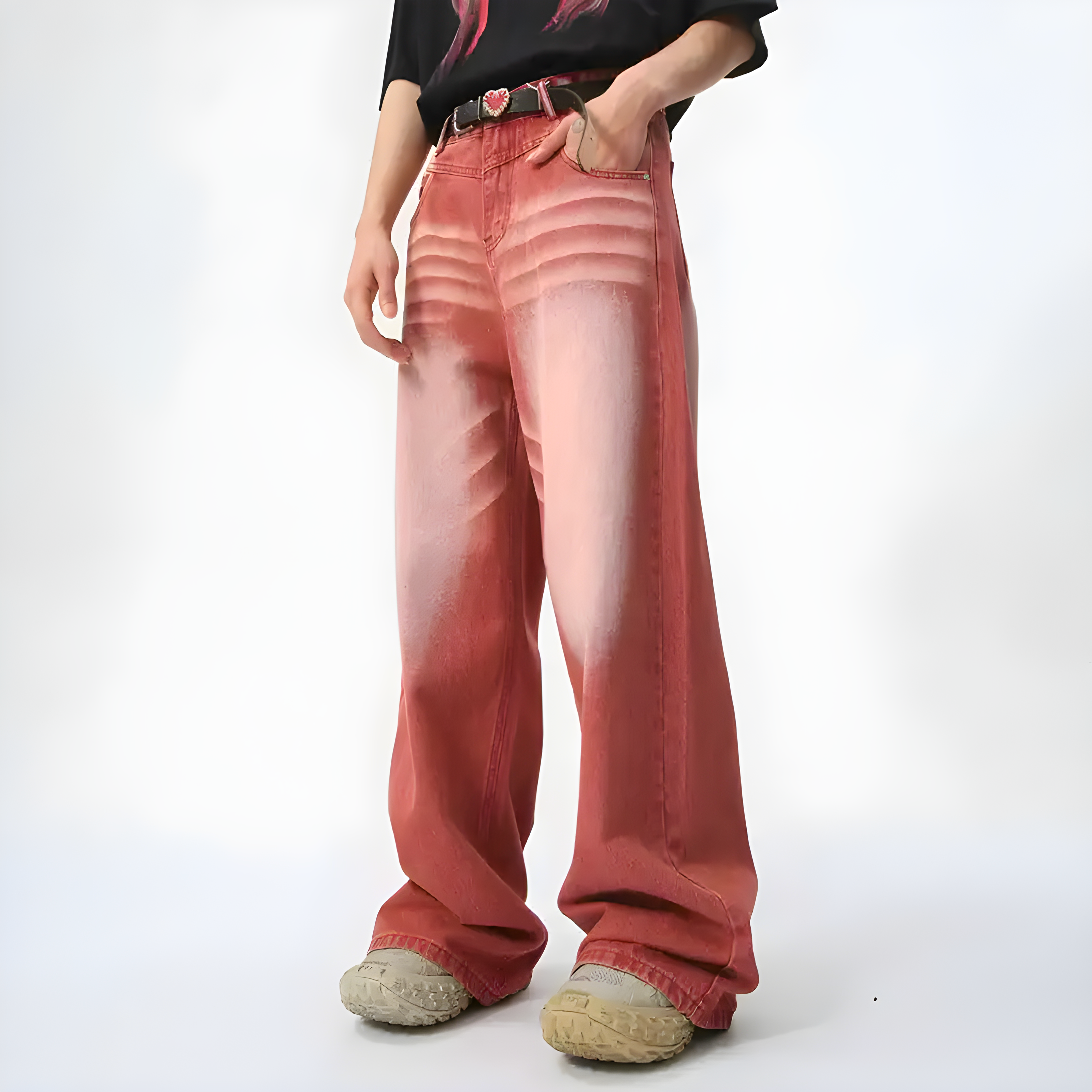 "Arionyx" - Baggy Jeans - Corail