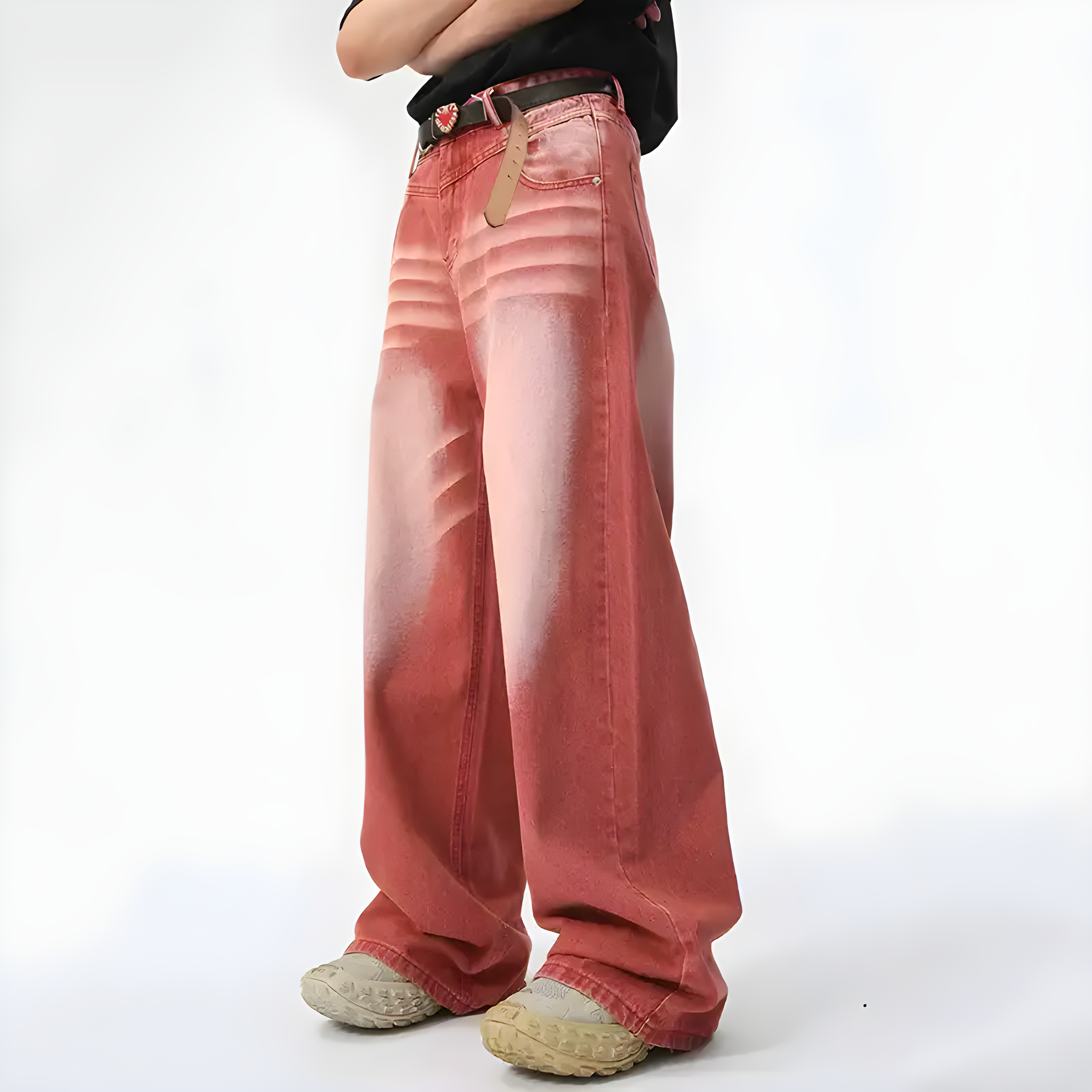 "Arionyx" - Baggy Jeans - Corail