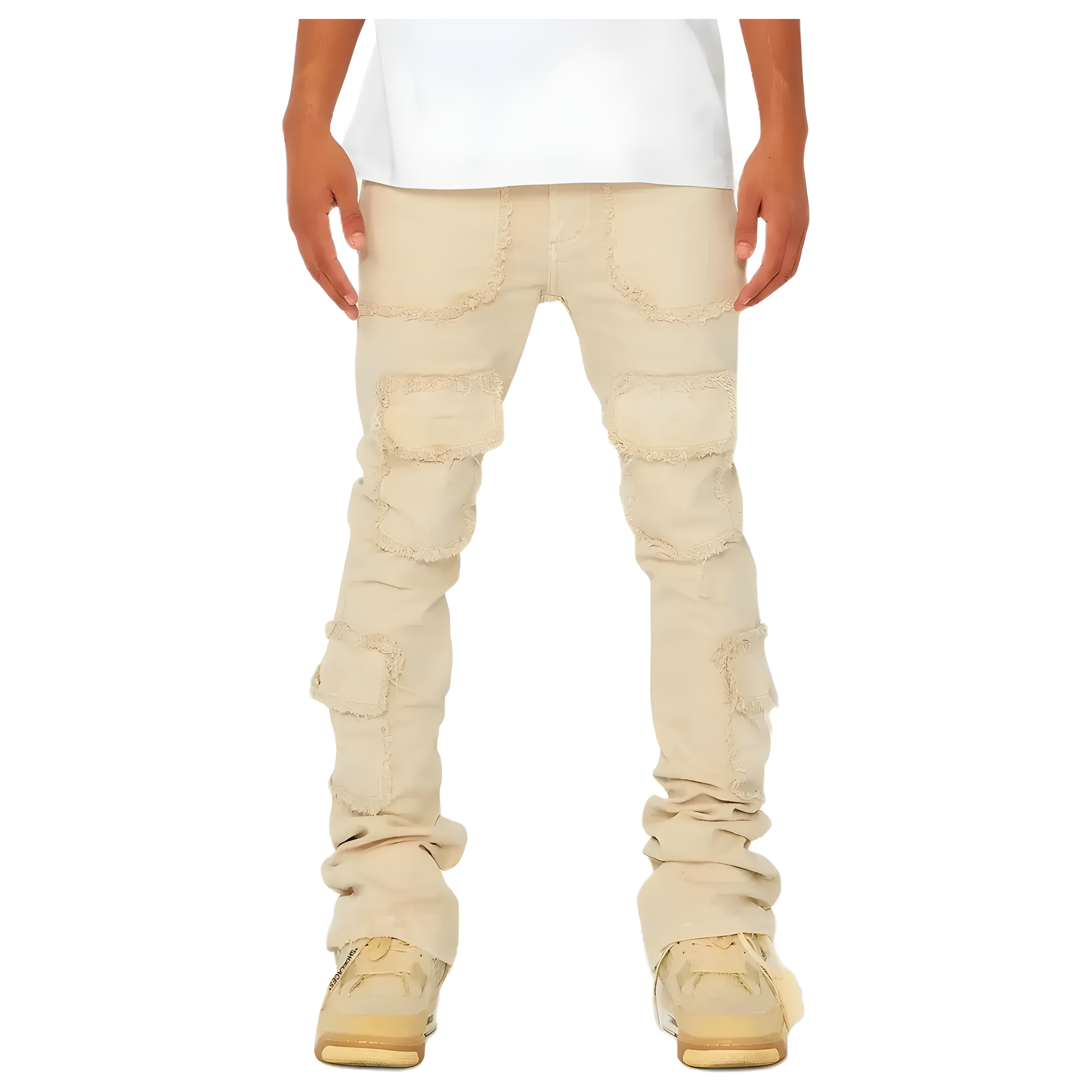 "Brexal" - Stacked Jeans - Cargo Cream