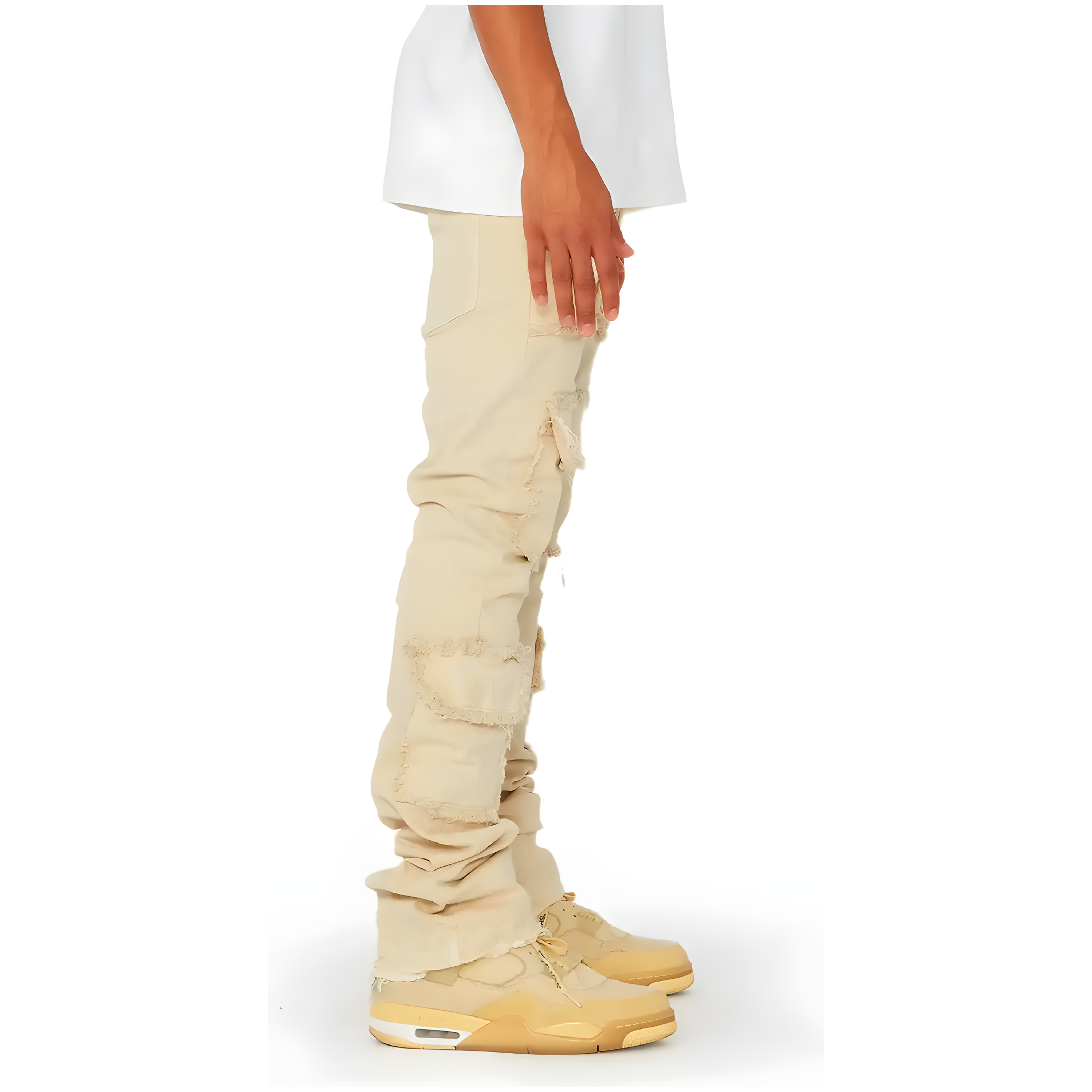 "Brexal" - Stacked Jeans - Cargo Cream