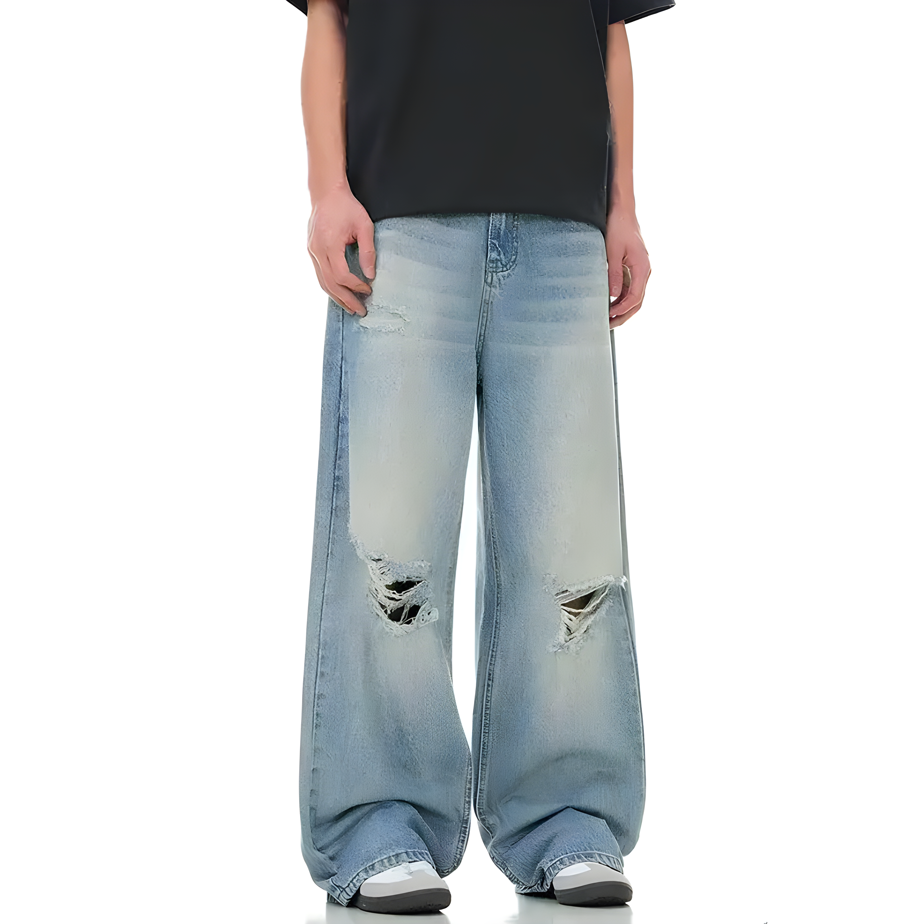 "Mydris" - Baggy Jeans - Vintage Denim & Destroy