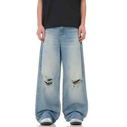 "Mydris" - Baggy Jeans - Vintage Denim & Destroy