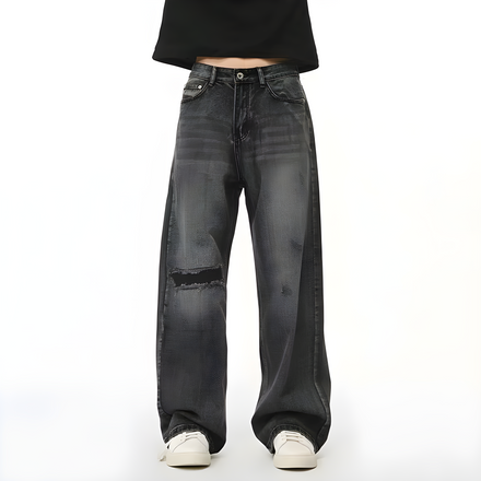 "Celvyn" - Baggy Jeans - Distressed & Washed