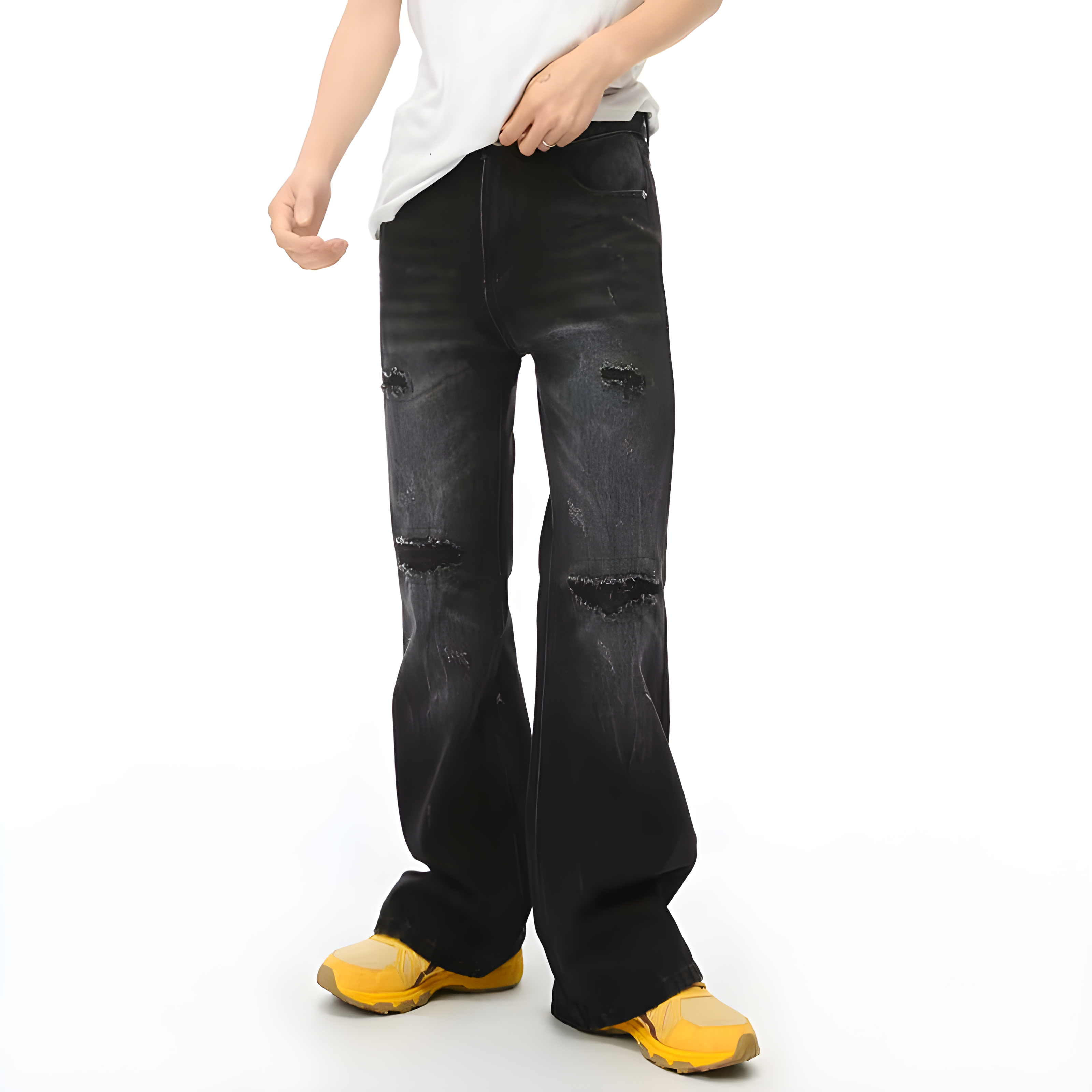 "Draxil" - Relaxed Fit Jeans - Distressed & Washed