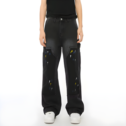 "Daralyn" - Baggy Jeans - Patchwork & Paint