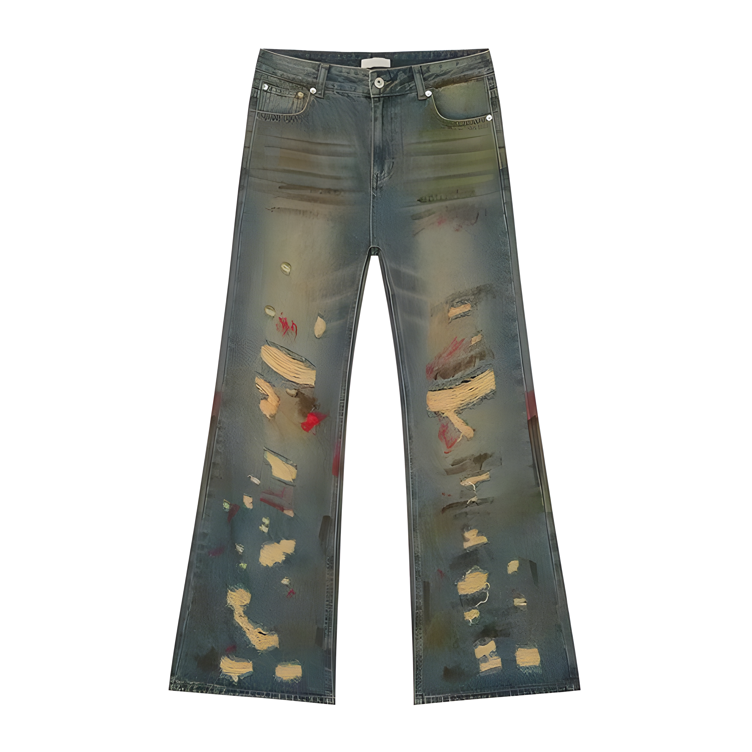 "Drystar" - Regular Jeans - Distressed Denim