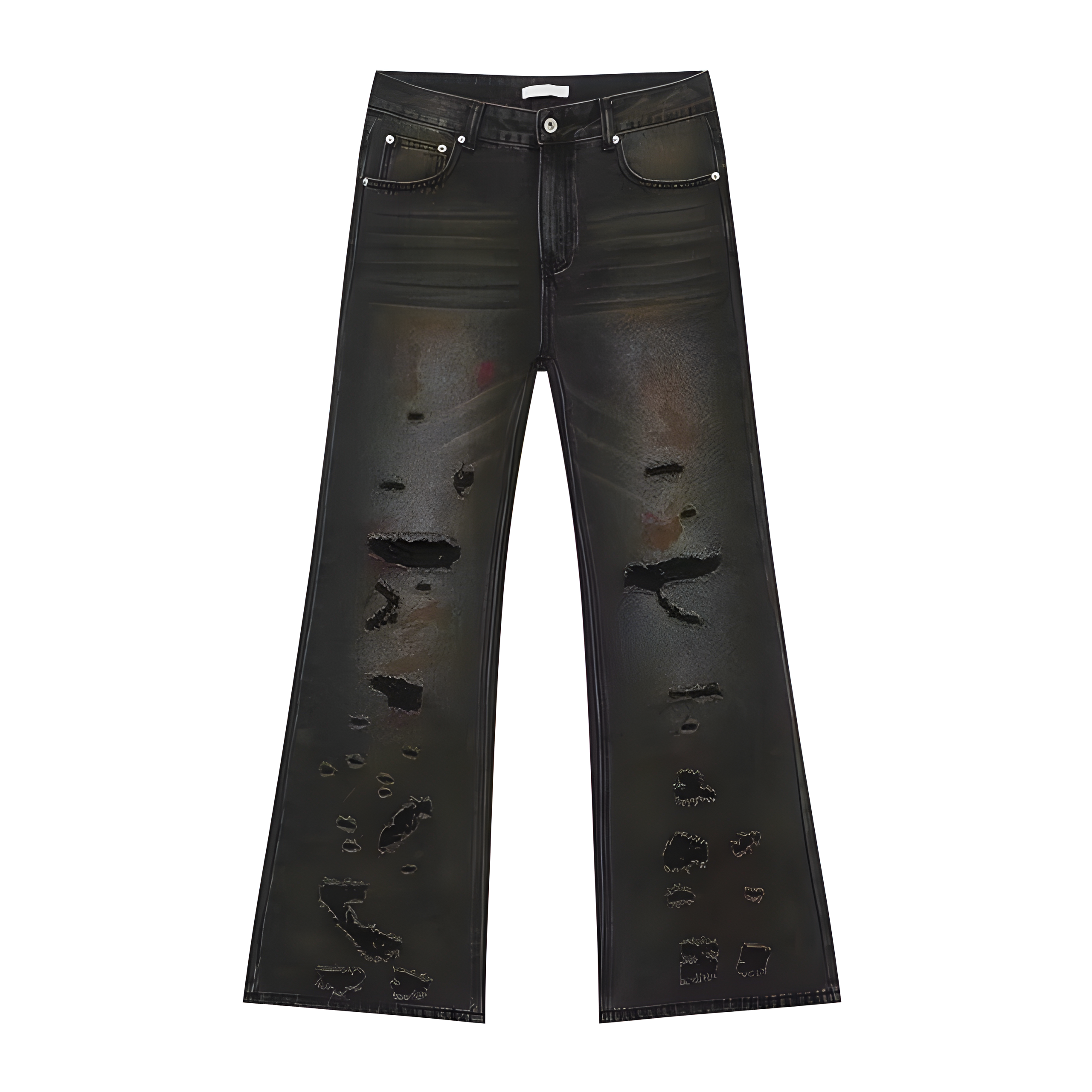 "Drystar" - Regular Jeans - Distressed Denim