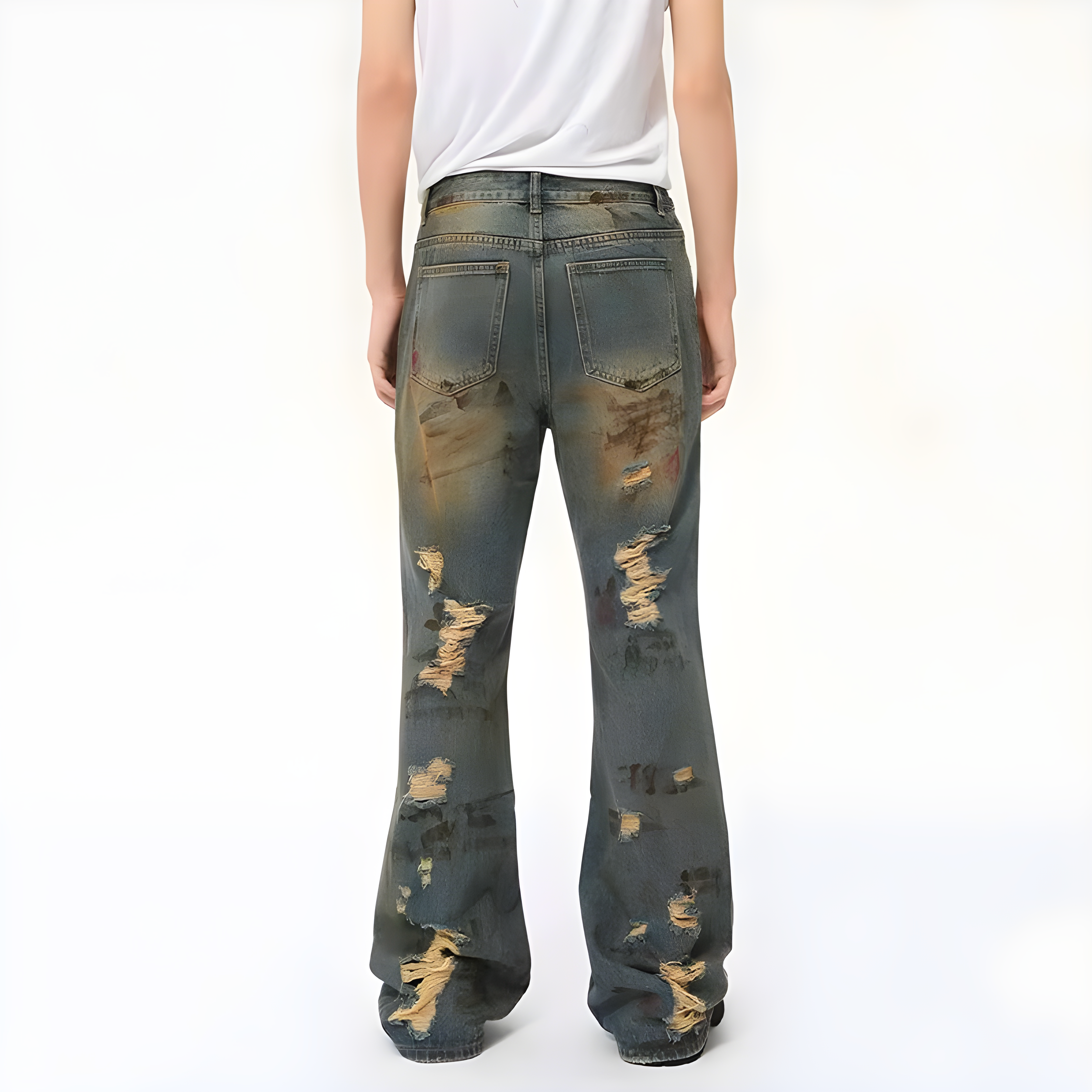 "Drystar" - Regular Jeans - Distressed Denim