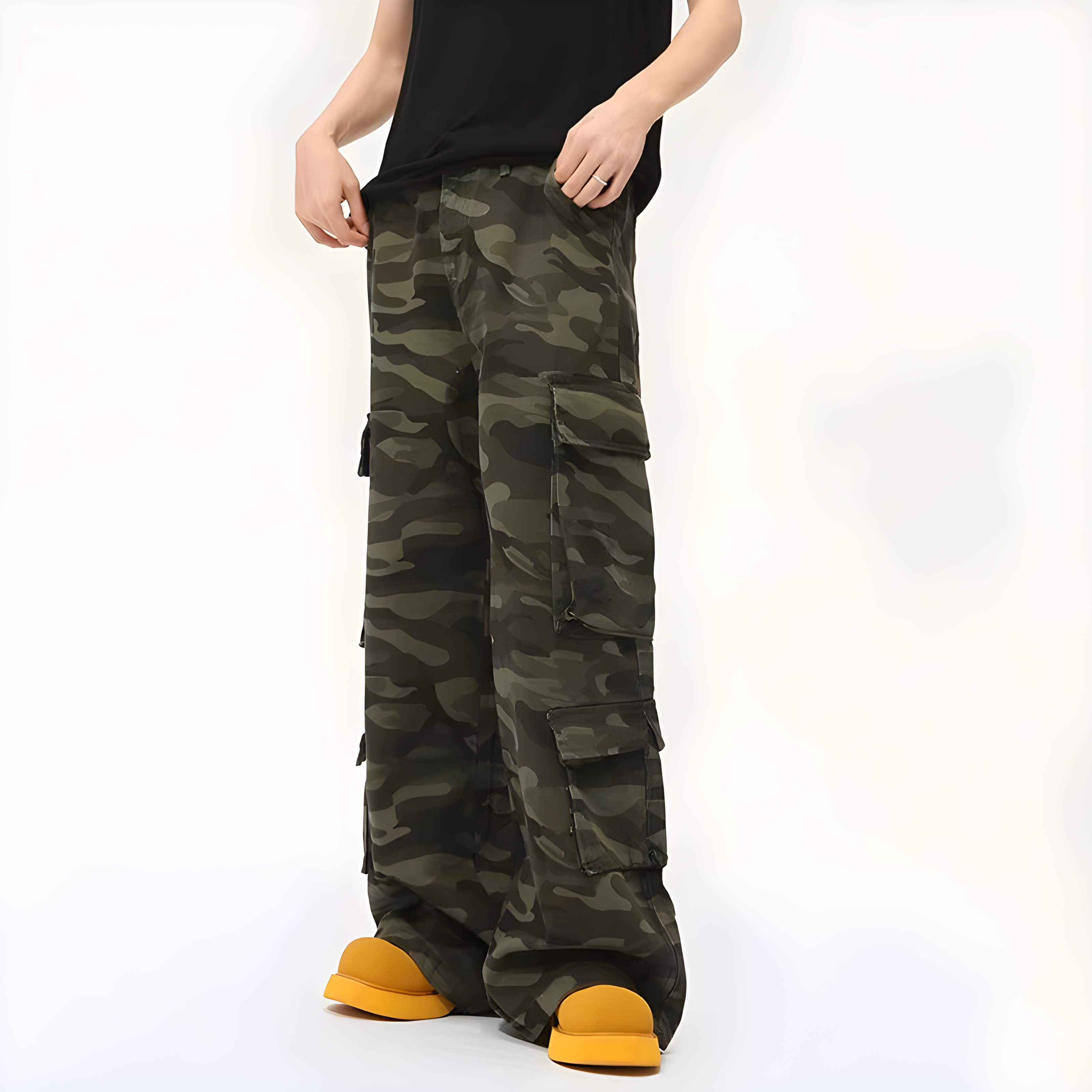 "Rylona" - Baggy Jeans - Baggy Camo