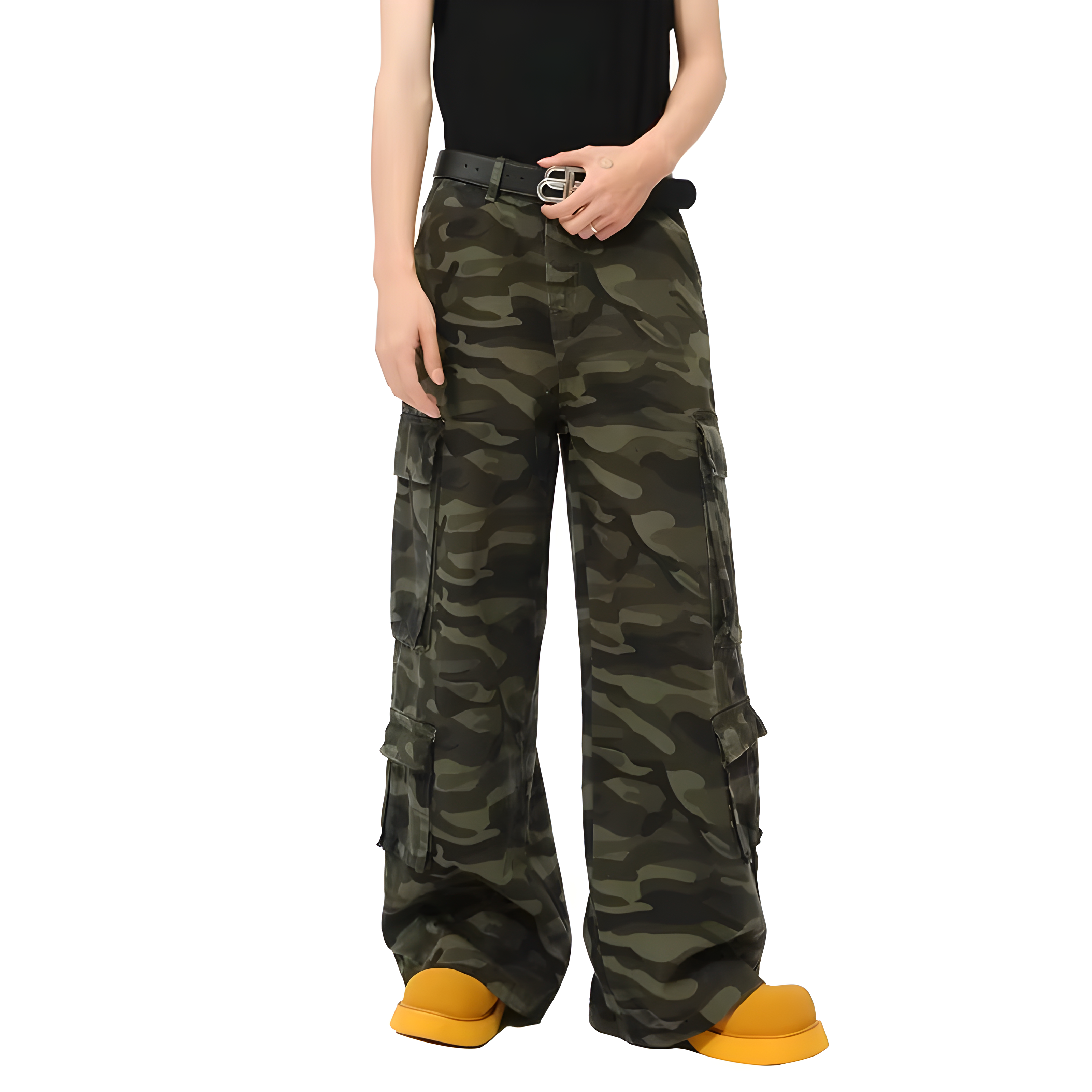 "Rylona" - Baggy Jeans - Baggy Camo