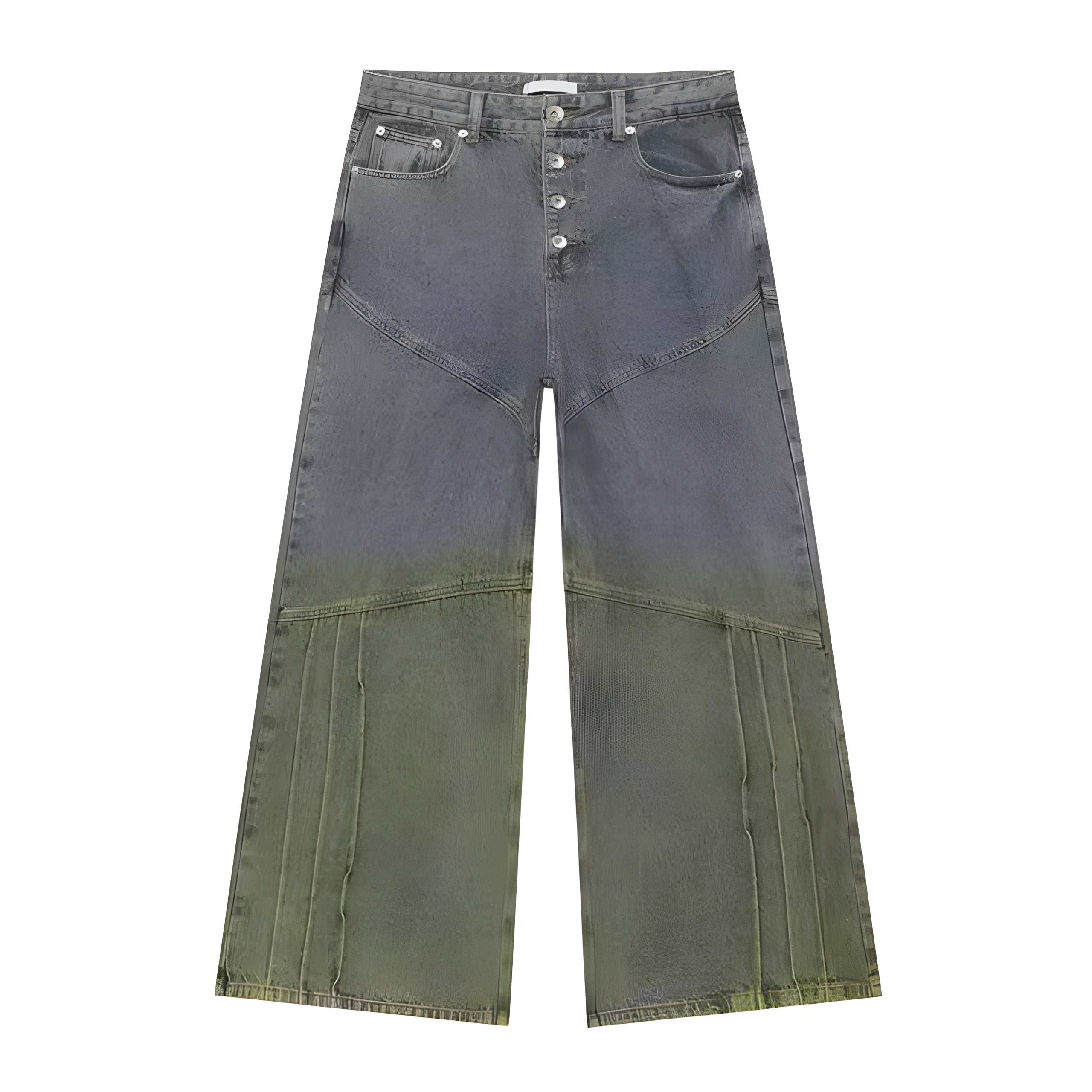 "Relvyn" - Baggy Jeans - Bi Color & Patch