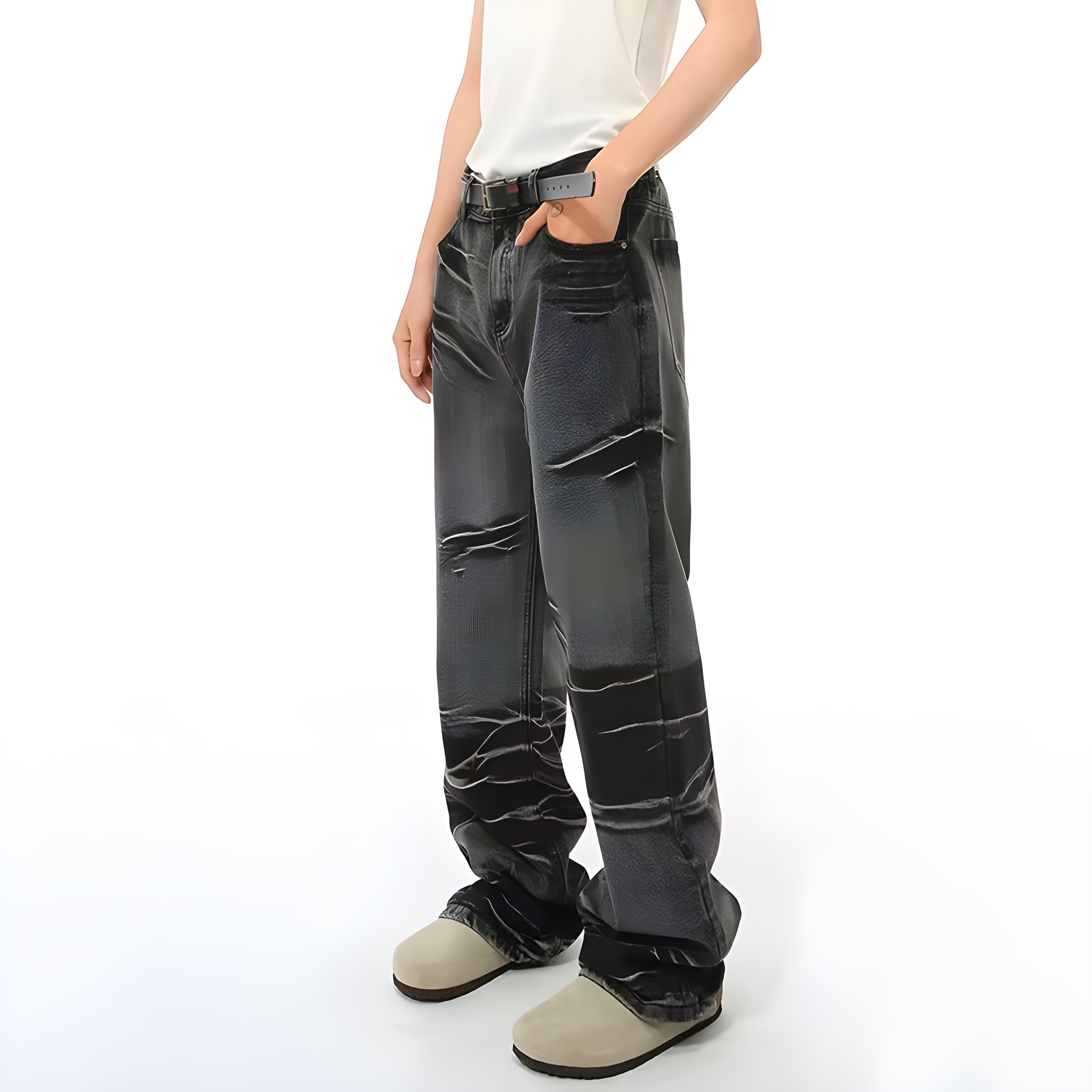 "Avyros" - Relaxed Fit Jeans - Faded Style